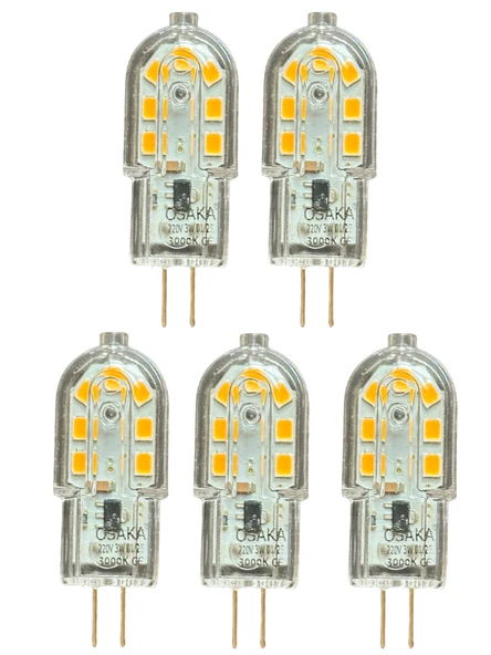 (5 Adet) Osaka 3W Sarı Işık (3000K) G4 Duylu Led Kapsül Ampul ürün görseli 1