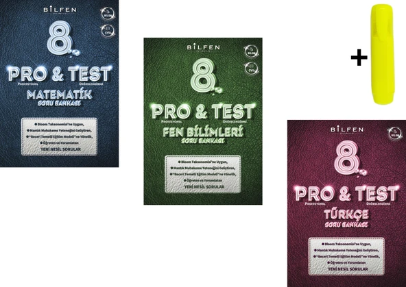 Bilfen 8. Sınıf Protest Matematik Fen Türkçe Soru Bankası Seti ürün görseli