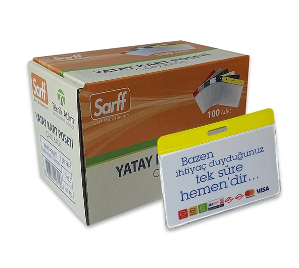 SARFF 9.5X7.5CM SARI KART POŞETİ - 100ADET - Resim 8