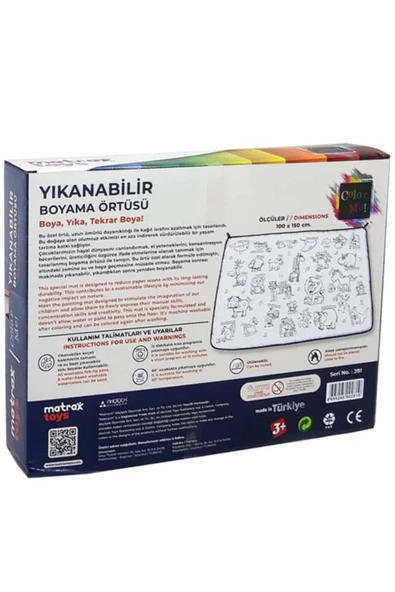 YIKANABİLİR BOYAMA ÖRTÜSÜ - Resim 2