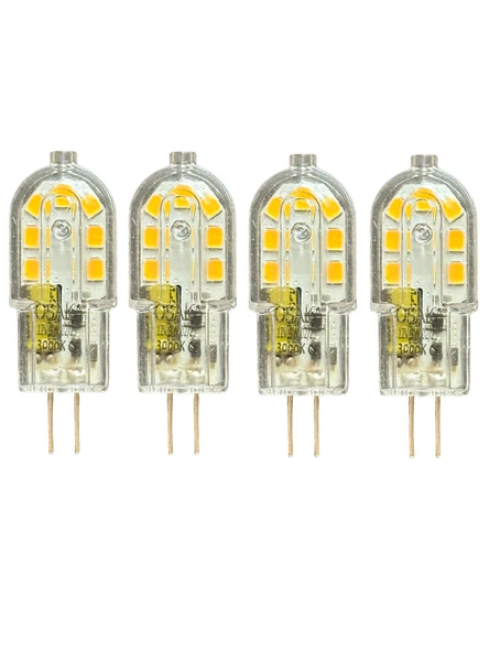 (4 Adet) Osaka 12Volt 3W Sarı Işık (3000K) G4 Duylu Led Kapsül Ampul ürün görseli 1