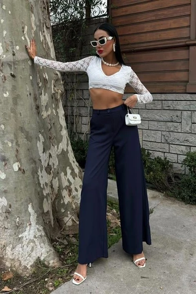 Bol Paça Palazzo Pantolon 0080 - Resim 2