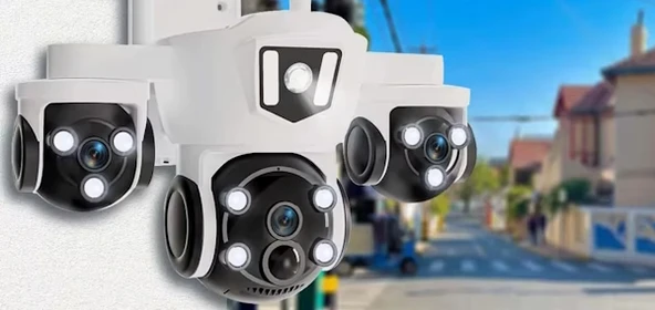 V380Pro 18MP (6MP+6MP+6MP) Üç Kameralı 10X Zoom Gece Görüş Wifi Sesli Türkçe - Resim 7