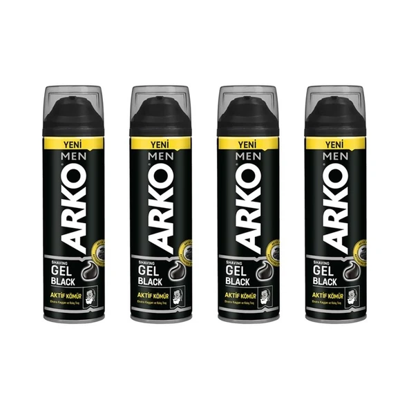 Arko Men, Black Tıraş Jeli - 200 ml x 4 Adet ürün görseli