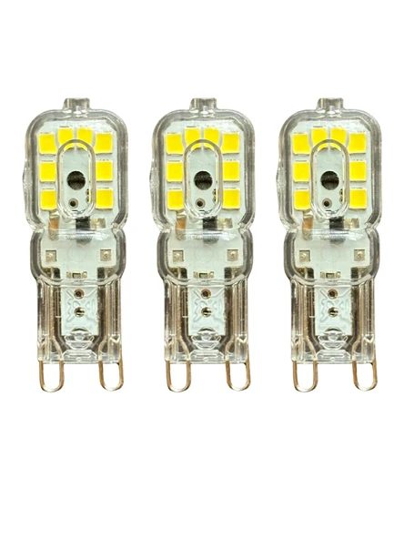 (3 Adet) Osaka 3W Beyaz Işık (6500K) Dim Edilebilir G9 Duylu Led Kapsül Ampul ürün görseli 1