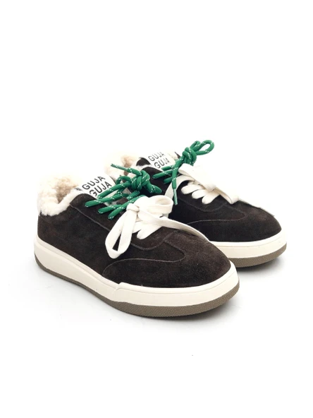 Guja 25K372-2 Kadın Süet Deri İçi Kürklü Sneaker Ayakkabı - 4