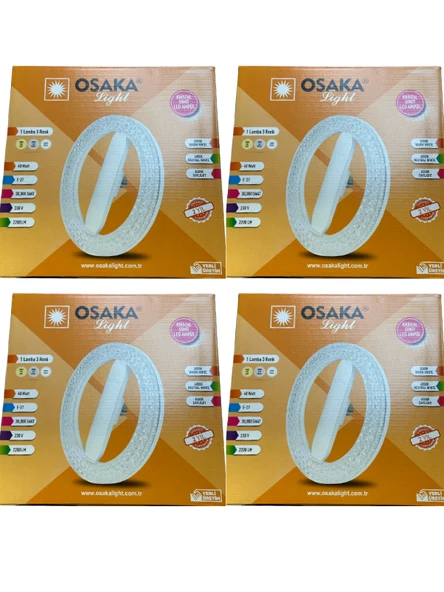 (4 Adet) Osaka 40W Sarı-Günışığı-Beyaz E27 Duylu Simit Ampul ürün görseli