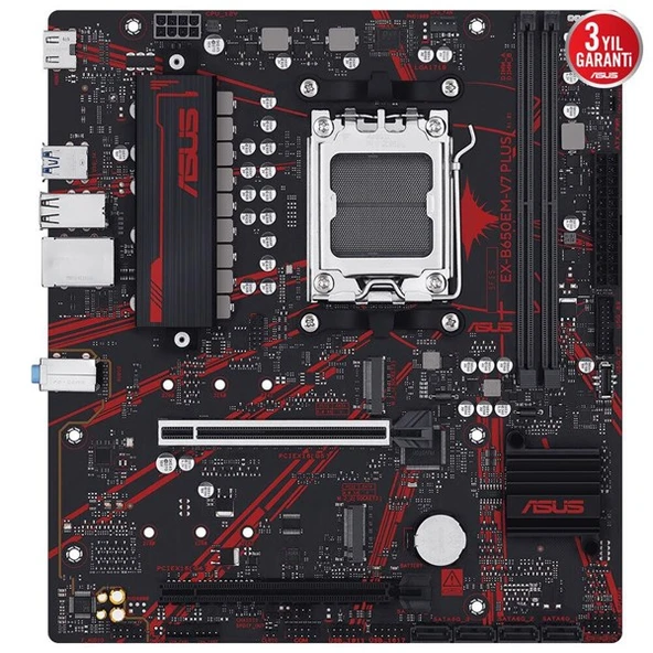 ASUS EX-B650EM-V7 PLUS DDR5 HDMI PCIE 4.0 AM5 MATX ürün görseli