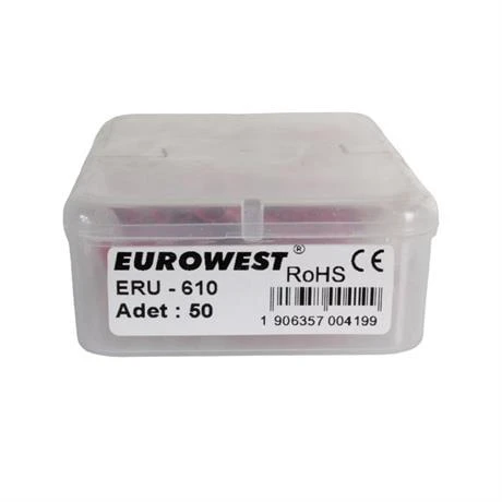Eurowest 8,00-10,00mm M6 Yuvarlak Tip İzoleli Kablo Ucu ( 1 Kutu 50 Adet ) ürün görseli 1