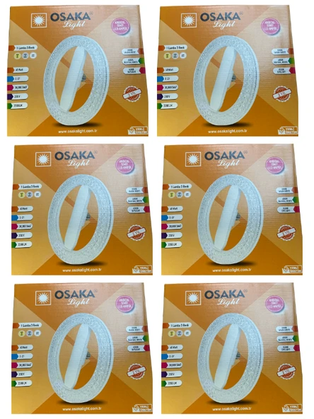 (6 Adet) Osaka 40W Sarı-Günışığı-Beyaz E27 Duylu Simit Ampul ürün görseli