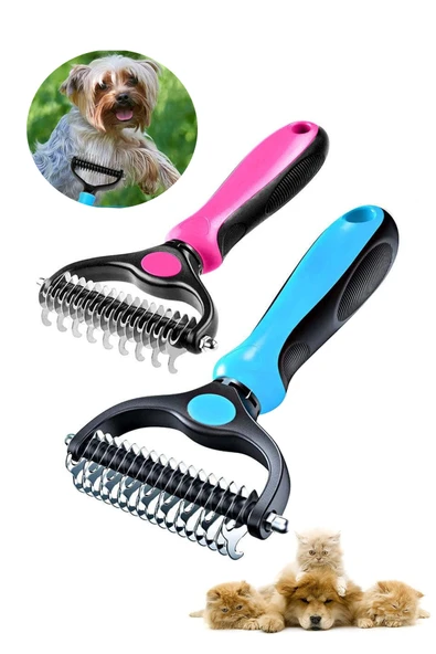 Mucit Home Metal Uçlu Köpek Kedi Uzun Tüy Bakım Tarağı Tüy Topak Kıtık Açıcı Tarak 1 Adet - Resim 6