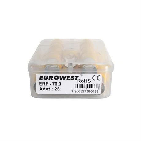 Eurowest 70 mm Sarı İzoleli Yüksük ( 1 Kutu 25 Adet ) ürün görseli 1