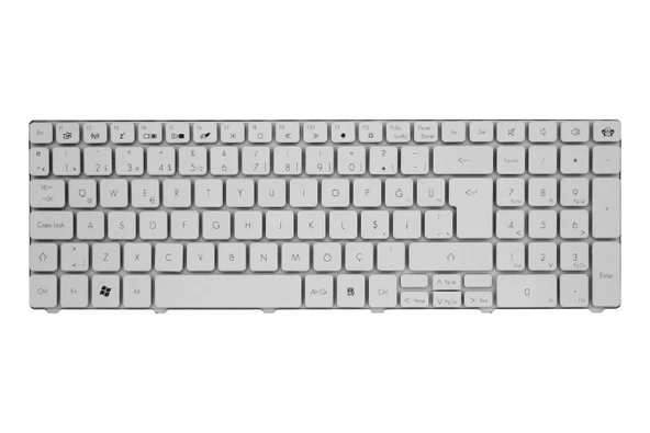 Acer Uyumlu E1-521, E1-531, E1-571, E1-571G Klavye TR  Beyaz - Resim 2