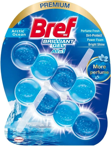Bref WC Brilliant Jel Buzul Okyanus Kokulu Hepsi 1 Arada 2'li Klozet Temizleme Topu 1 x 2 Adet, Jel Buzul Okyanus 2 ürün görseli