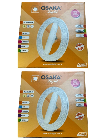 (2 Adet) Osaka 40W Sarı-Günışığı-Beyaz E27 Duylu Simit Ampul ürün görseli 1