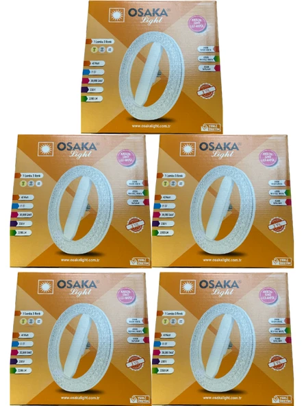 (5 Adet) Osaka 40W Sarı-Günışığı-Beyaz E27 Duylu Simit Ampul ürün görseli 1