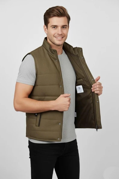 Erkek Spor Hakim Yaka Yelek Regular Kalıp 959-309 BGL-ST04875 - Resim 6