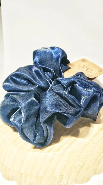 Monalisa Home Gösterişli Parlak Lacivert Renk Büyük Esnek  Lastik Toka ürün görseli