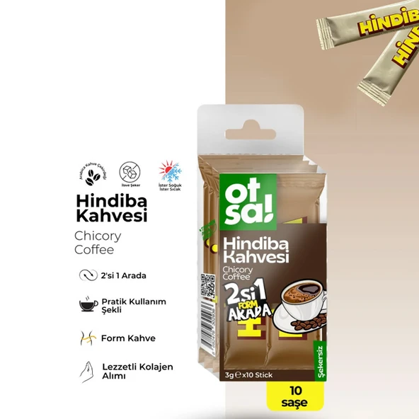 Otsa 2si 1 Arada Hindiba L-Karnitin Kahve Stick 3 g x 10 Adet - 2
