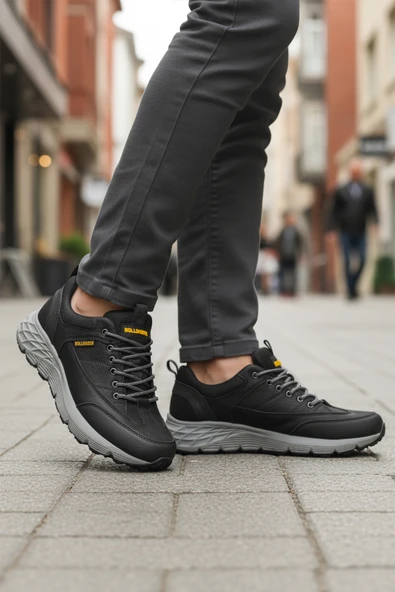 Bulldozer Siyah Nubuk Hakiki Deri Erkek Outdoor Ayakkabı - 3