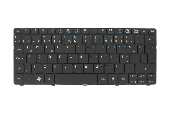 Acer Uyumlu Aspire One D255E-13661, D255E-13670, D255E-13695, D255E-13808 Klavye TR  Siyah - Resim 2