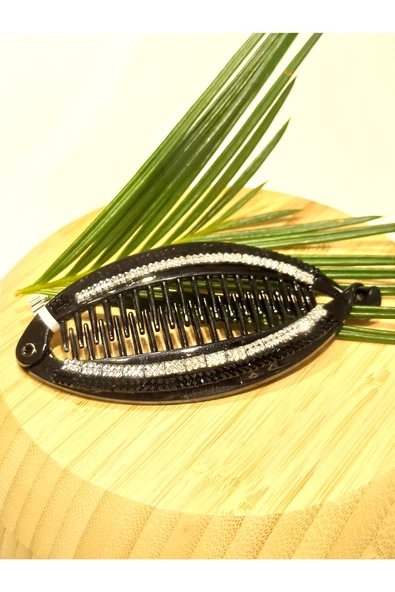 Monalisa Home Siyah Renk Lüks Gösterişli Çift Taraflı Muz Toka ürün görseli 1