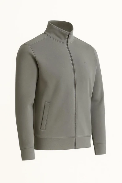 Troy Slim Fit Erkek Tam Fermuarlı Ceket - 7441 - 4