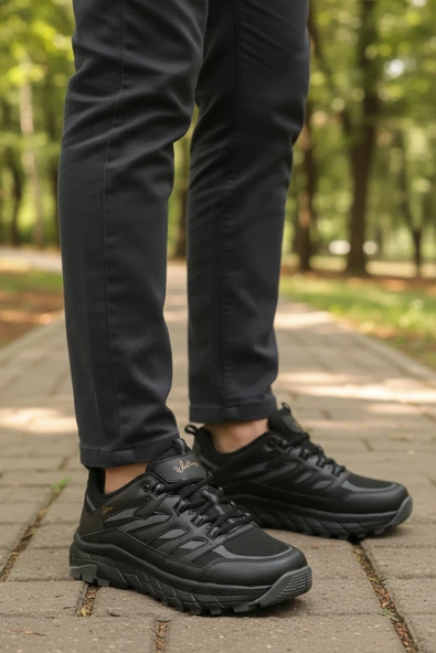 Walkway Siyah Bağcıklı Erkek Outdoor Ayakkabı - Resim 3