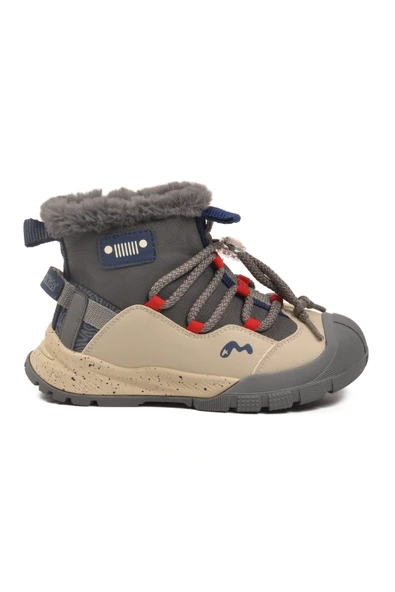 Marcokids Gri İçi Kürklü Erkek Çocuk Düz Bot - Resim 2