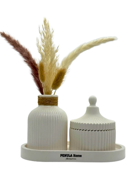 PENULA Home, Trinity - Üçlü Dekoratif Set (5’li Pampas dahil)