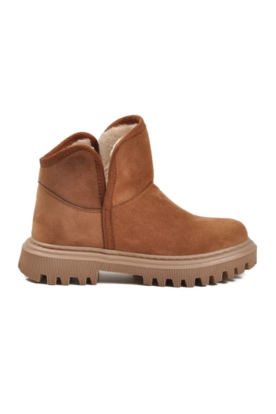 Aspor Taba Süet İçi Kürklü Kadın Topuklu Bot - 2
