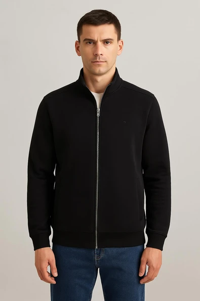 Troy Slim Fit Erkek Tam Fermuarlı Ceket - 7441