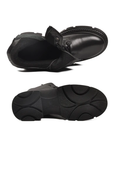 Voyager Siyah Hakiki Deri İçi Polarlı Kadın Topuklu Bot - Resim 5