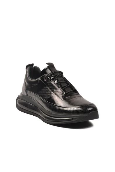 Marcomen Siyah Rugan Hakiki Deri Erkek Sneaker - 3