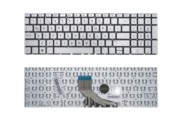 HP Uyumlu 15-da1115nt (9QH74EA), 15-da1116nt (9QH75EA) Klavye TR  Gümüş Gri ürün görseli 1