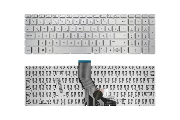 HP Uyumlu 15s-fq2058nt (4H248EA), 15s-fq2060nt (4H249EA) Klavye TR  Gümüş Gri ürün görseli 1
