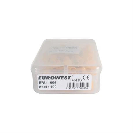 Eurowest 4,00-6,00mm M6 Yuvarlak Tip İzoleli Kablo Ucu ( 1 Kutu 100 Adet ) ürün görseli 1