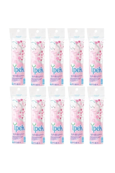 İpek Disk Makyaj Temizleme Pamuğu 70'li X12 Adet ürün görseli