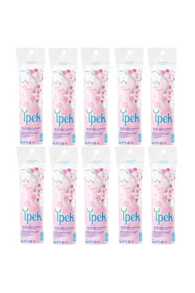 İpek Disk Makyaj Temizleme Pamuğu 70'li X12 Adet - Resim 2