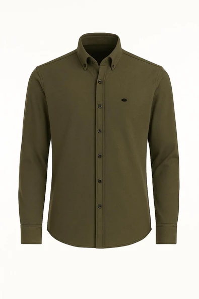 Cafes Uzun Kol Slim Fit Erkek Gömlek - 7434 - 2