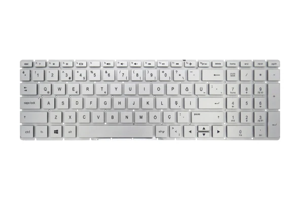 Hp Uyumlu Pavilion 15-cc, 15-cc000, 15-cd, 15-cd000 Klavye TR  Gümüş Gri - Resim 2