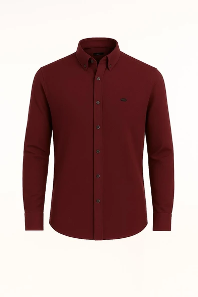 Cafes Uzun Kol Slim Fit Erkek Gömlek - 7434 - 6