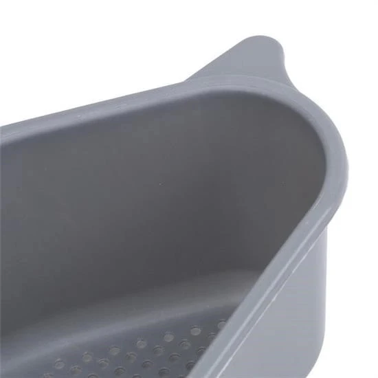 BUFFER® Vantuzlu Üçgen Sebze Meyve  Lavabo Raf Evye Süzgeç Sünger Tutucu Düzenleyici Mutfak Organize - Resim 4