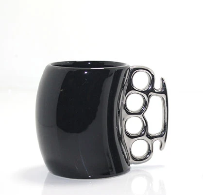 Porselen Tasarımlı Kupa Bardak Siyah ürün görseli 1