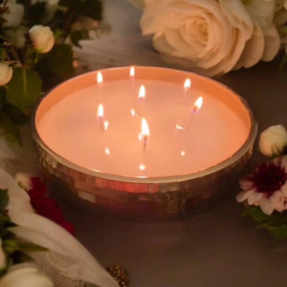 Goldies Okyanus Kokulu Dövme Metal Kase Kapta Dekoratif Mega Mum - 2