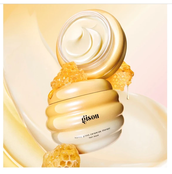 Gisou Honey Gloss Ceramide Therapy – Saç maskesi 75 ml - Resim 3
