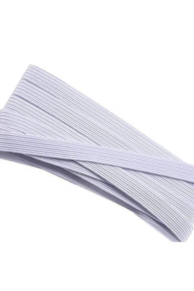 Lastik En 1,5 cm 10 Metre Beyaz - Resim 2