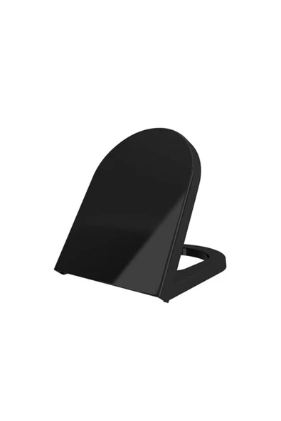 Pure S Klozet Kapağı Kısa Parlak Siyah A0302-005
