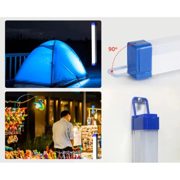 USB Şarjlı LED Aydınlatma Işıldak 3 Farklı Işık Modu - Resim 4