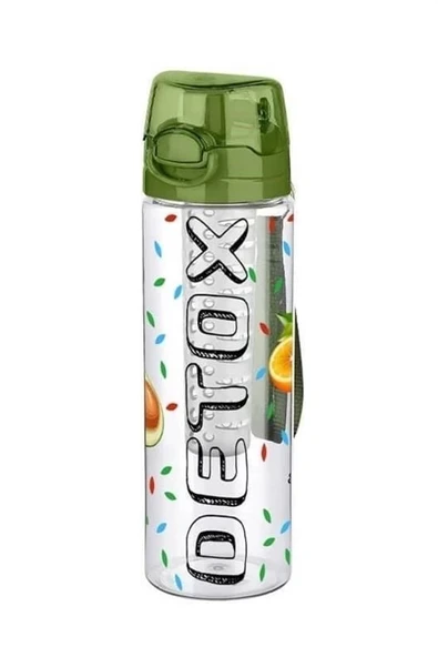 BUFFER® Tutma Saplı Kilitli Kendiliğinden Süzgeçli Kolay Taşınabilir Detoks Sporcu Diyet Matarası - Resim 8